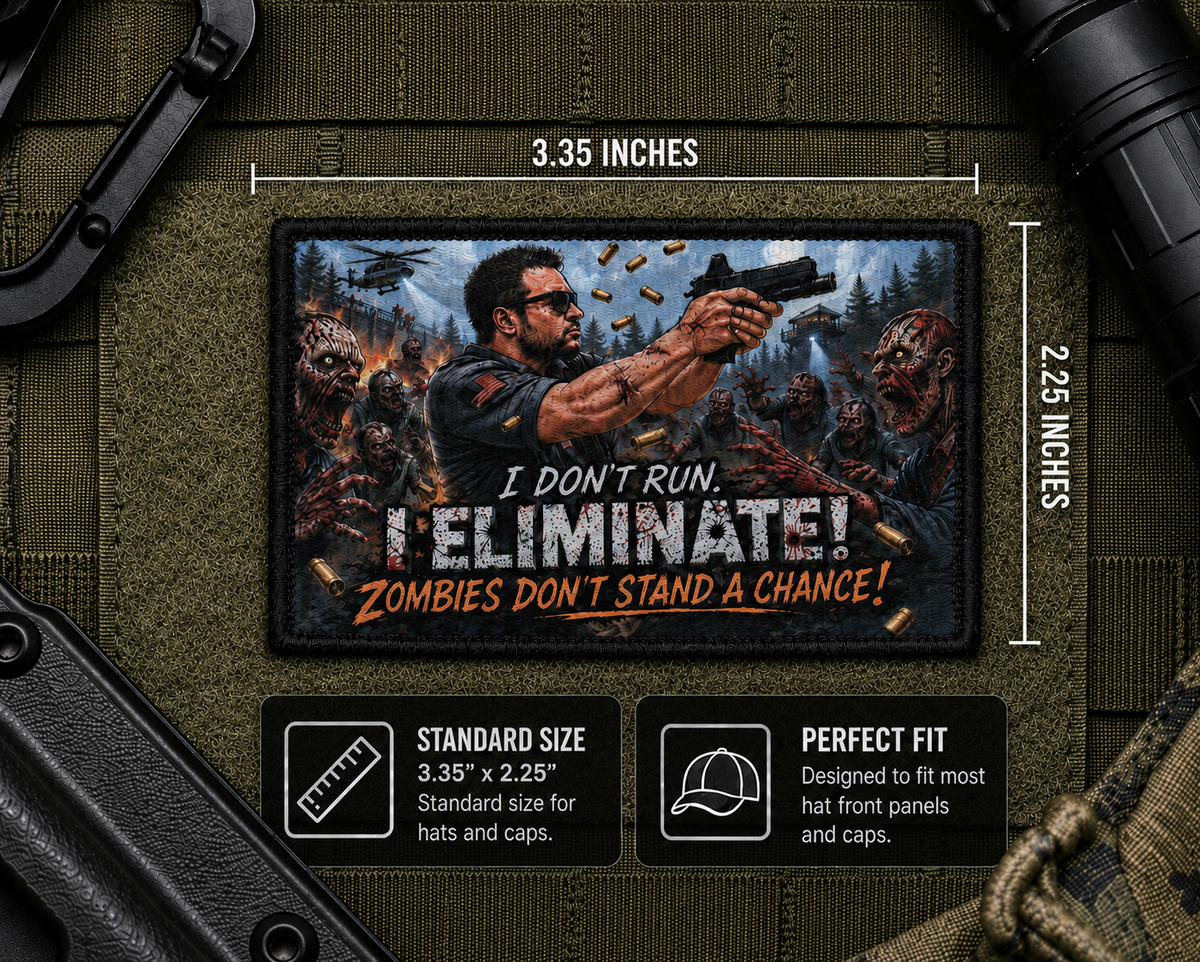 Execute Zombies Patch with dimensions and backing feature information.