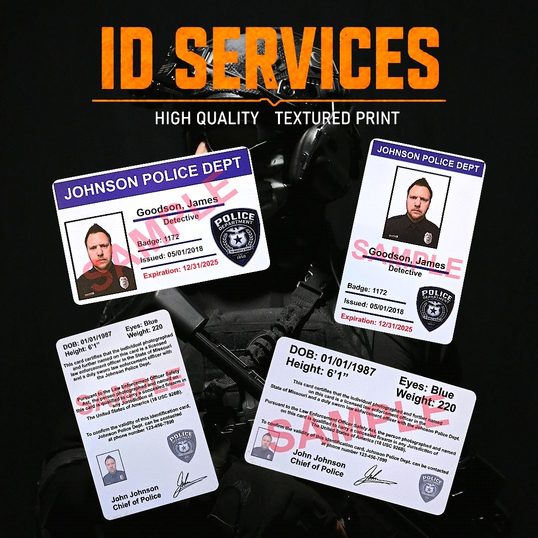 ID Card Service product graphic showing the item and its features.