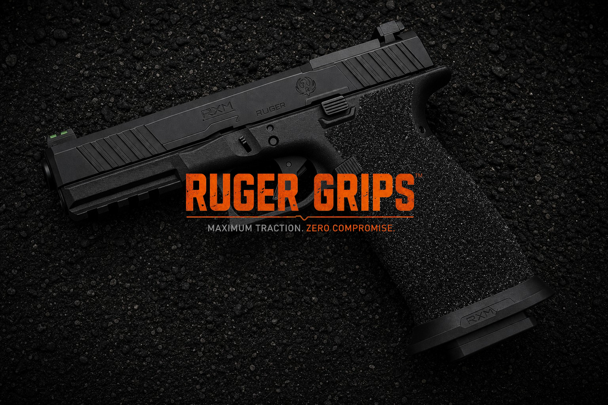 Ruger - Grit Lock Grips shown on a compatible pistol.