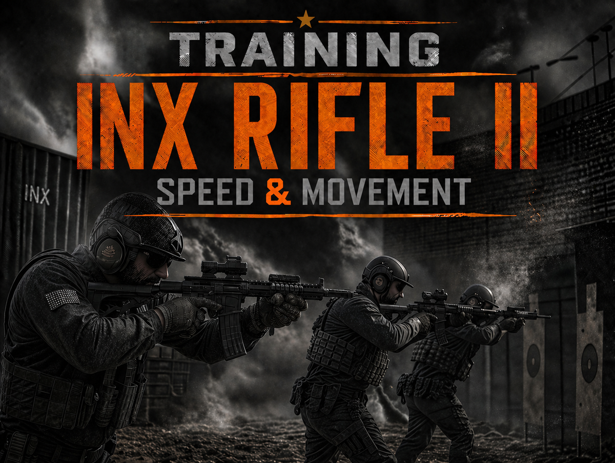 INX Rifle II course graphic with training topic.