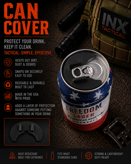 Can Cover (2 Pack) product graphic showing the item and its features.
