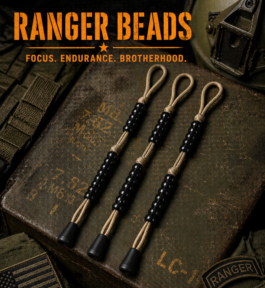 Ranger Beads product graphic showing the item and its features.