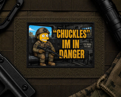 Im In Danger Patch design with a black border on tactical gear.