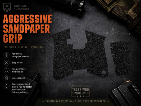 Ruger - Grit Lock Grips adhesive grip panels and texture information.